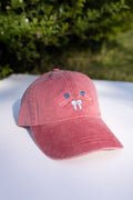 Vintage American Flag Bow Hat – Washed Red Cotton Cap